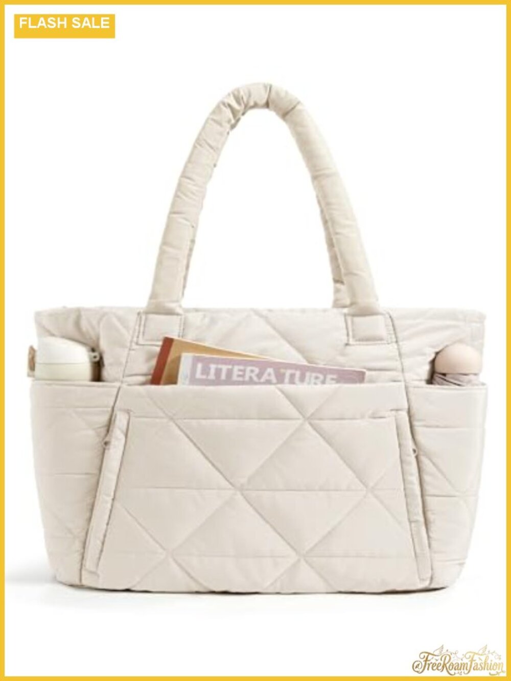 Puffer Tote Bag 20L Large Capacity Shoulder Bag Work Laptop Travel